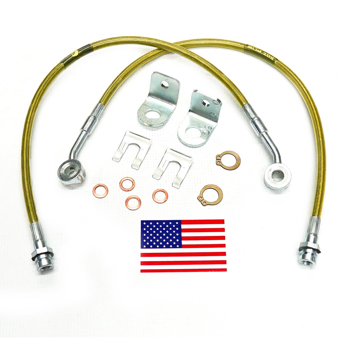 Bulletproof Brake Hose Front 1997-2005 Jeep Wrangler TJ with 4-6 Inch Lift Kit Superlift