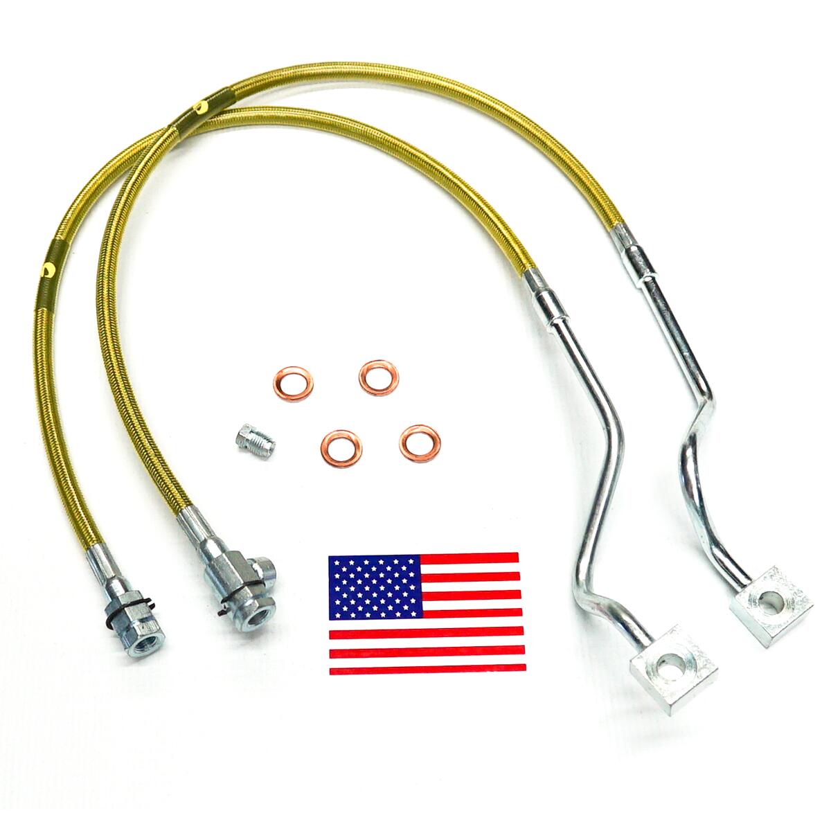 Bulletproof Brake Hose Front 1999-2004 Ford F-250 and F-350 with 4-8 Inch Lift Kit Superlift
