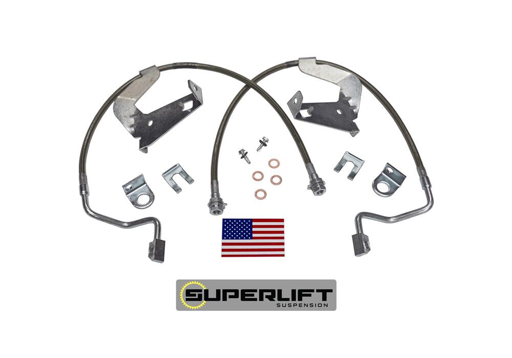 Bulletproof Brake Hose Front 2008-2010 Ford F-250 and F-350 with 2-4 Inch Lift Kit Superlift
