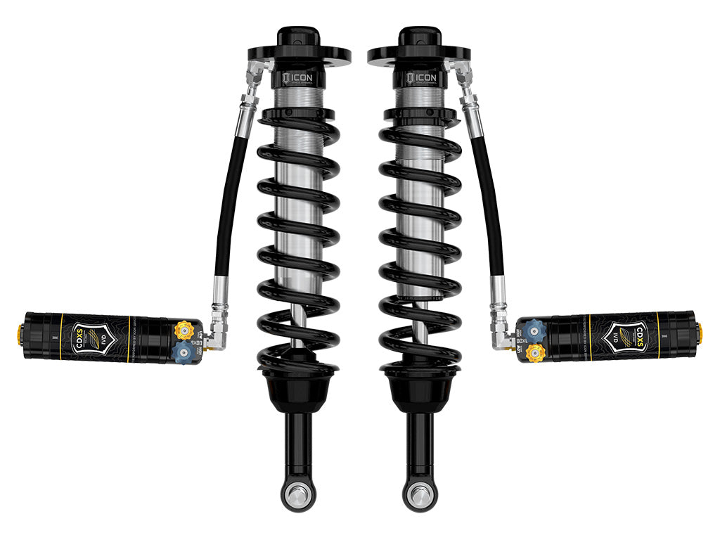2021-2024 Ford F-150 4WD 2.75-3.5 Inch Lift Front V.S. 2.5 Series Coilover Kit Remote Reservoir W/ CDXS Pair Icon Vehicle Dynamics