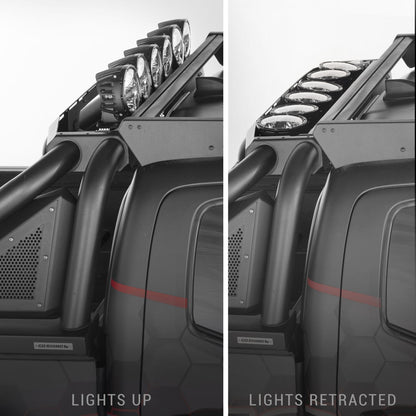 Sport Bar 2.0 with Power Actuated Retractable Light Mount Textured Black 2019-2026 Ram 1500 2020-2026 Silverado/Sierra 2500 HD Go Rhino