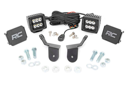 LED Light Kit | Cage Mount | 2" Black Pair | Honda Pioneer 1000 