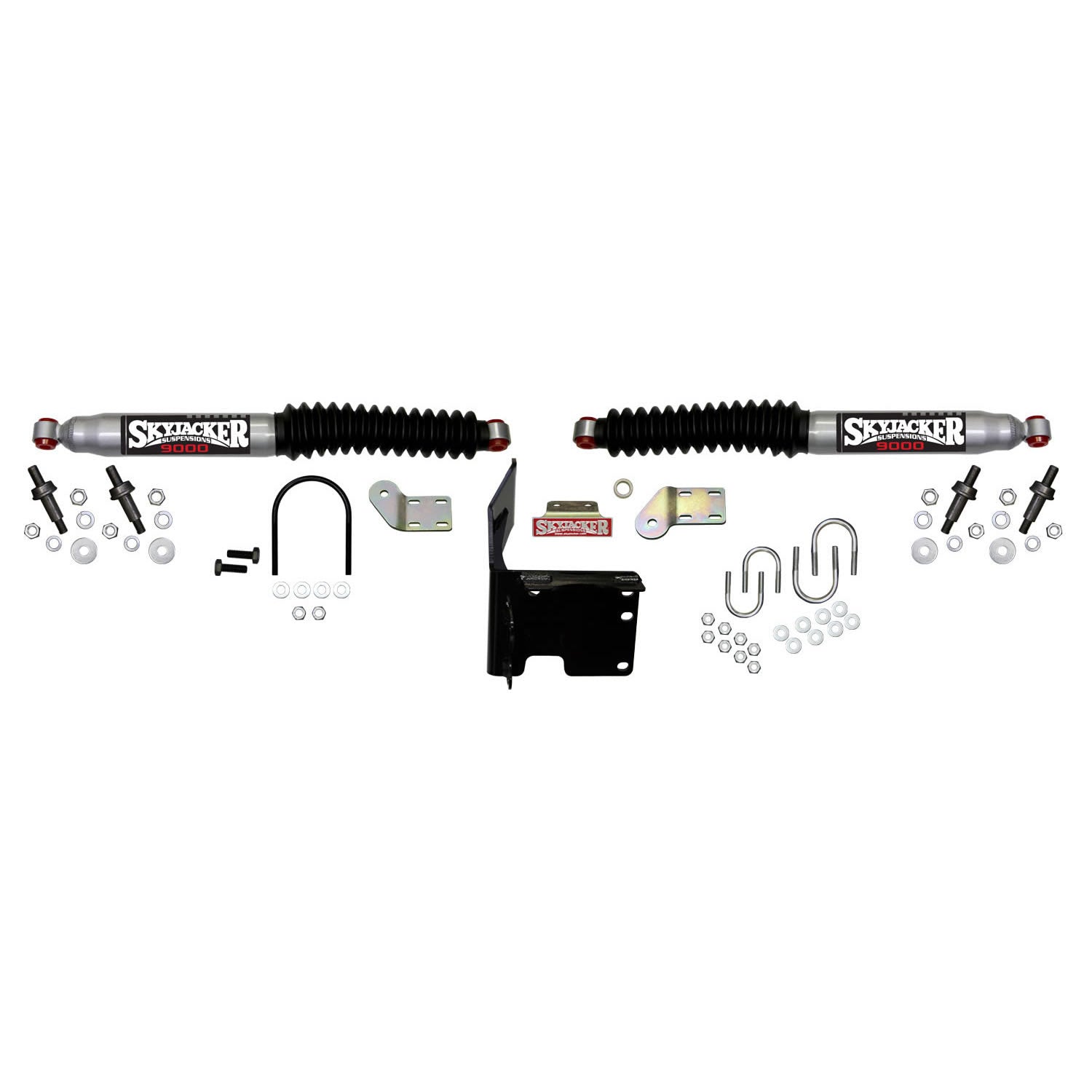 Steering Stabilizer Dual Kit Silver w/Black Kit Skyjacker