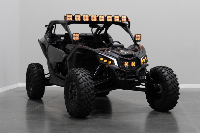 Diode Dynamics 17-24 Can-Am Maverick X3 SS5 Sport CrossLink Roof Lightbar Kit - Yellow Combo
