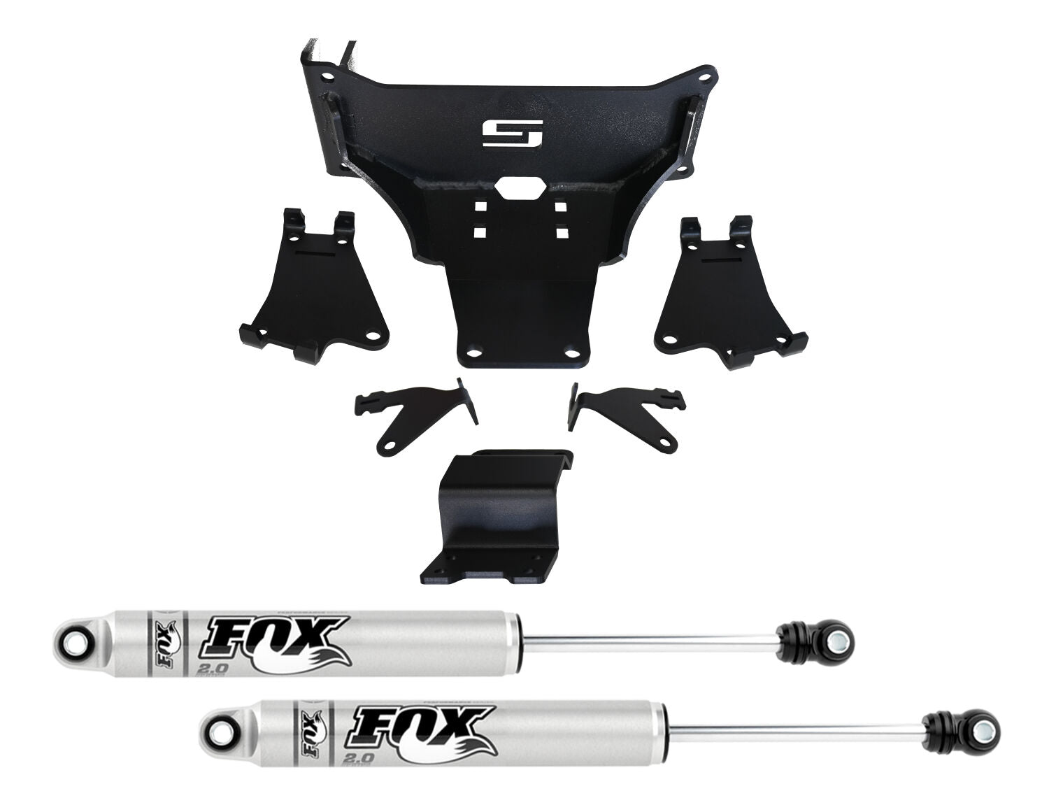 Dual Steering Stabilizer Kit with Fox 2.0 Shocks 2023-2025 Ford F-250/350 4WD No Lift Required Superlift