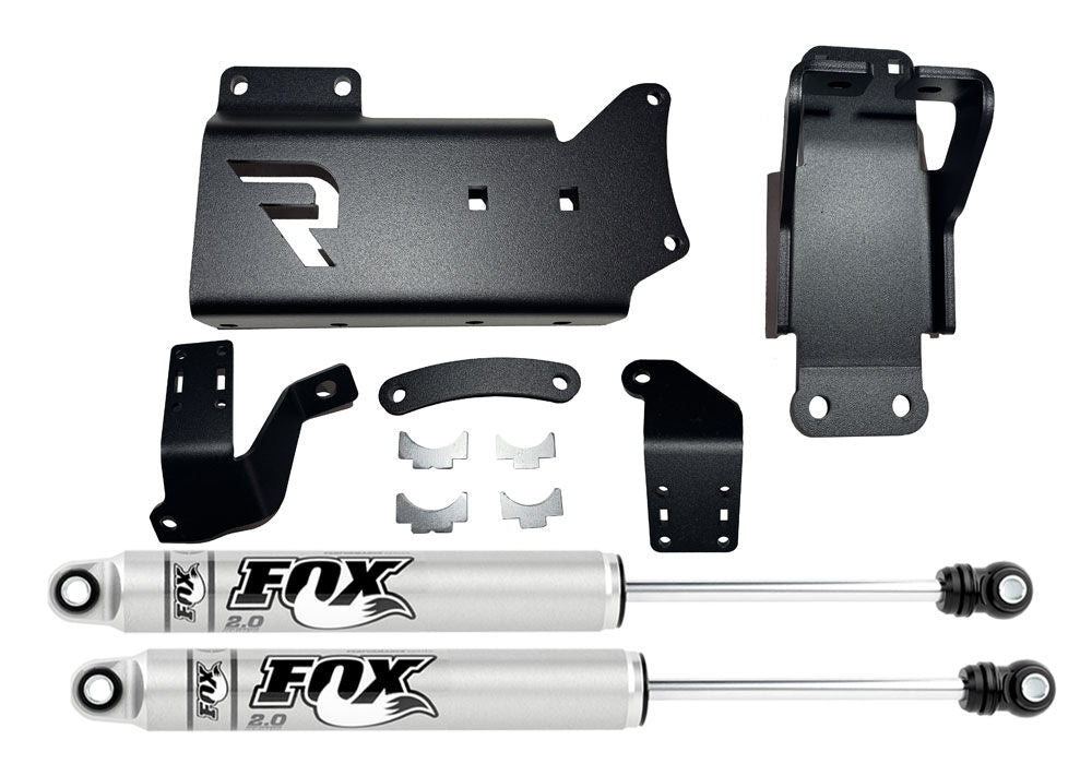Dual Steering Stabilizer Kit Fox 2.0 Cylinders 2014-2025 Dodge Ram 2500/3500 4WD No Lift Required Superlift