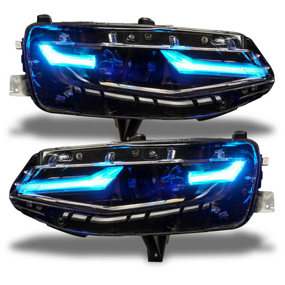 Oracle 19-21 Chevy Camaro LS/LT RGB+A Headlight DRL Kit - ColorSHIFT w/ RF Controller