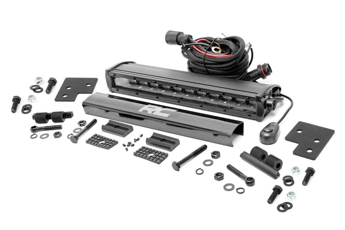 LED Light Kit | Bumper Mount | 12" Black Single Row | Polaris Ranger XP 1000 