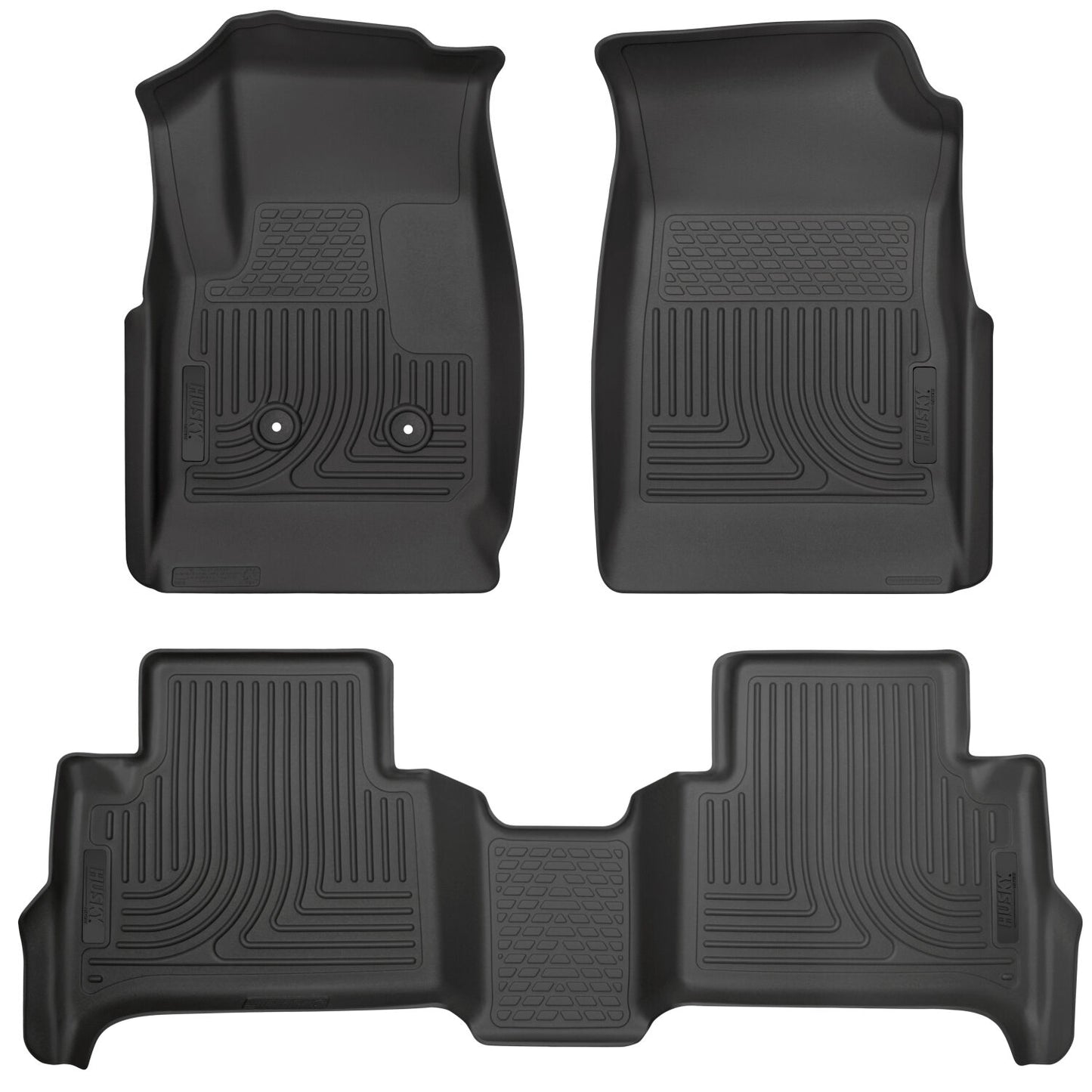 Weatherbeater Front & 2nd Seat Floor Liners For 2015-2022 Colorado/Canyon Crew Cab Husky Liners