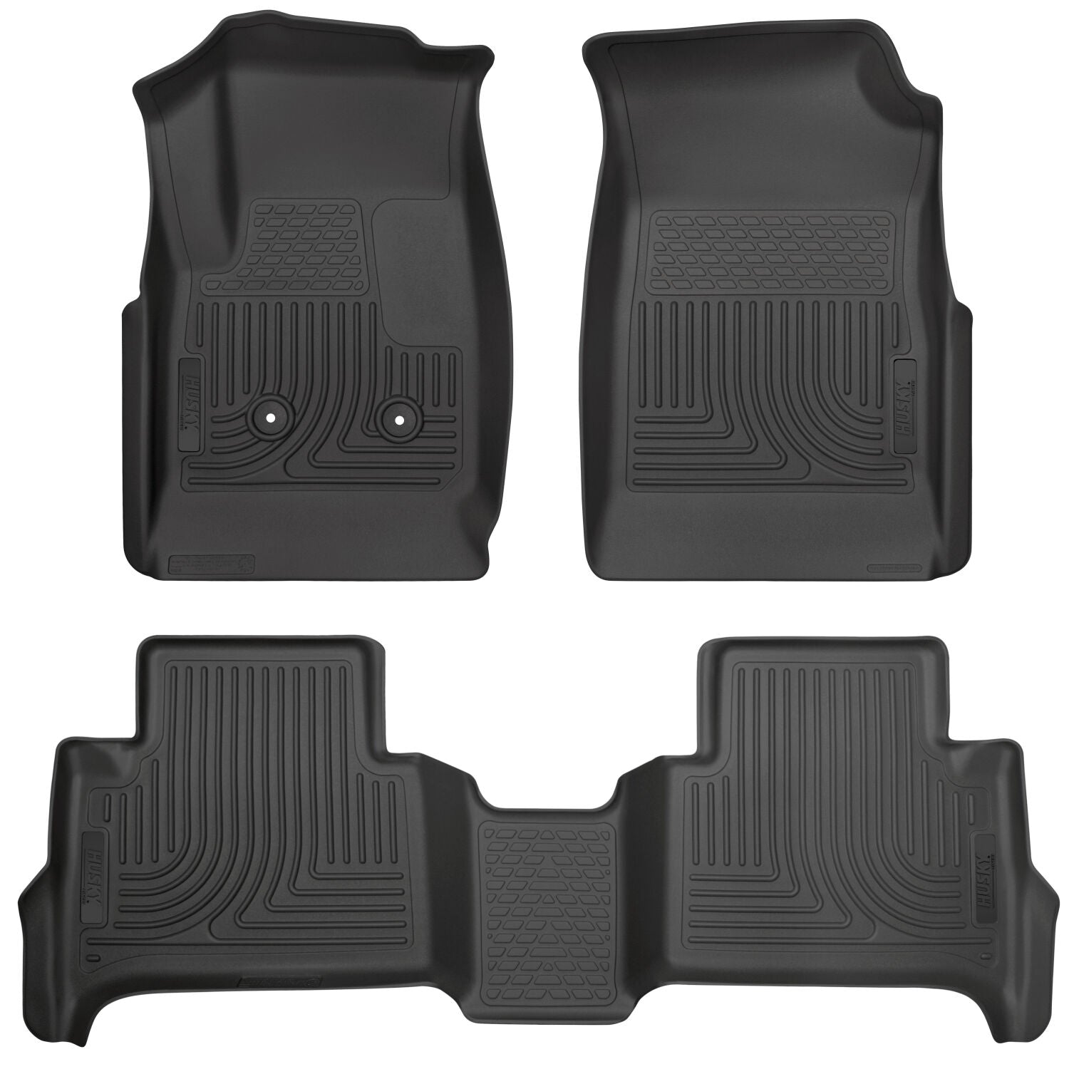 Weatherbeater Front & 2nd Seat Floor Liners For 2015-2022 Colorado/Canyon Crew Cab Husky Liners