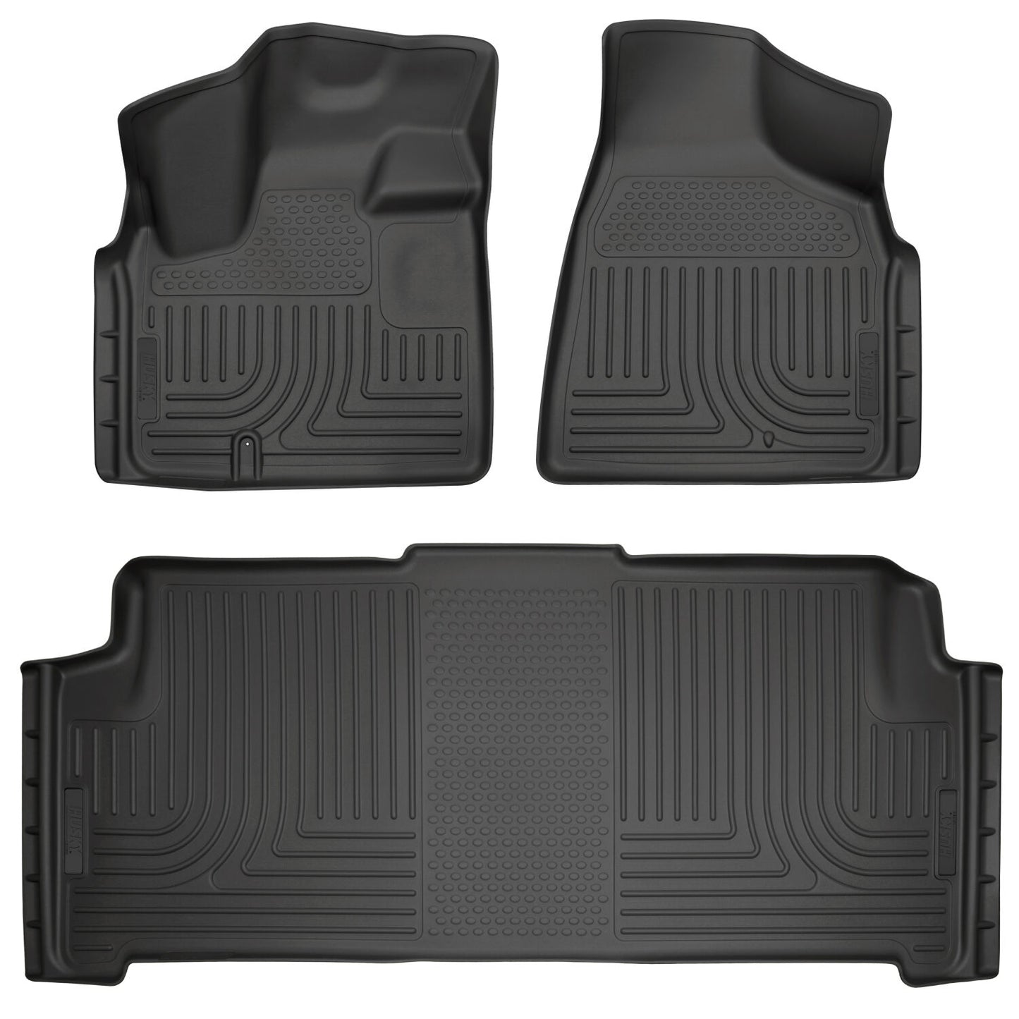 Weatherbeater Front & 2nd Seat Floor Liners For 2008-2020 Town & Country, Grand Caravan Husky Liners