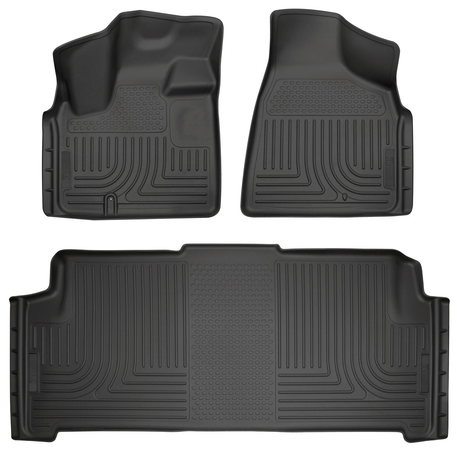 Weatherbeater Front & 2nd Seat Floor Liners For 2008-2020 Town & Country, Grand Caravan Husky Liners