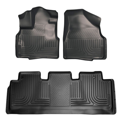 Weatherbeater Front & 2nd Seat Floor Liners For 2011-2017 Odyssey Husky Liners