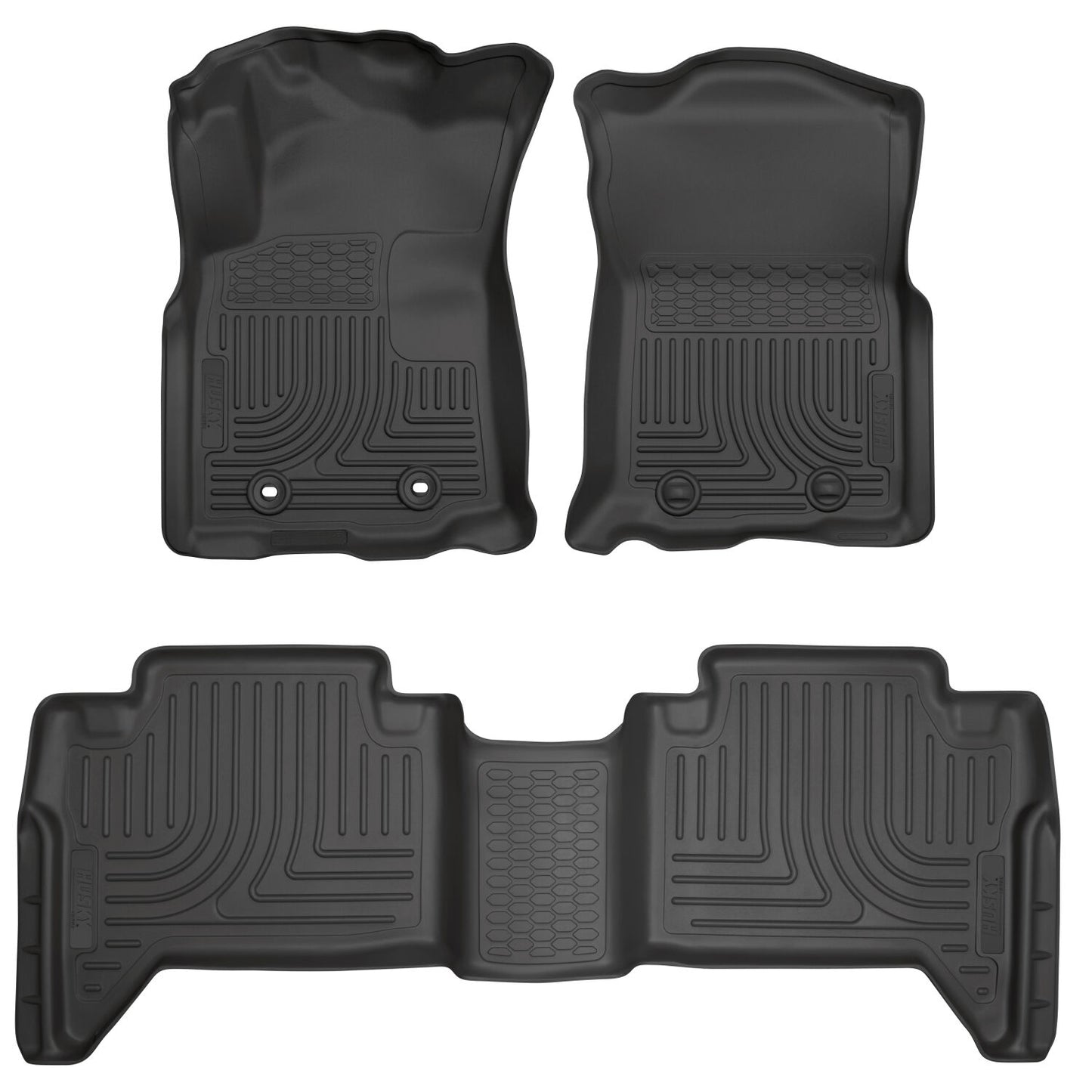 Weatherbeater Front & 2nd Seat Floor Liners For 2016-2017 Tacoma Husky Liners