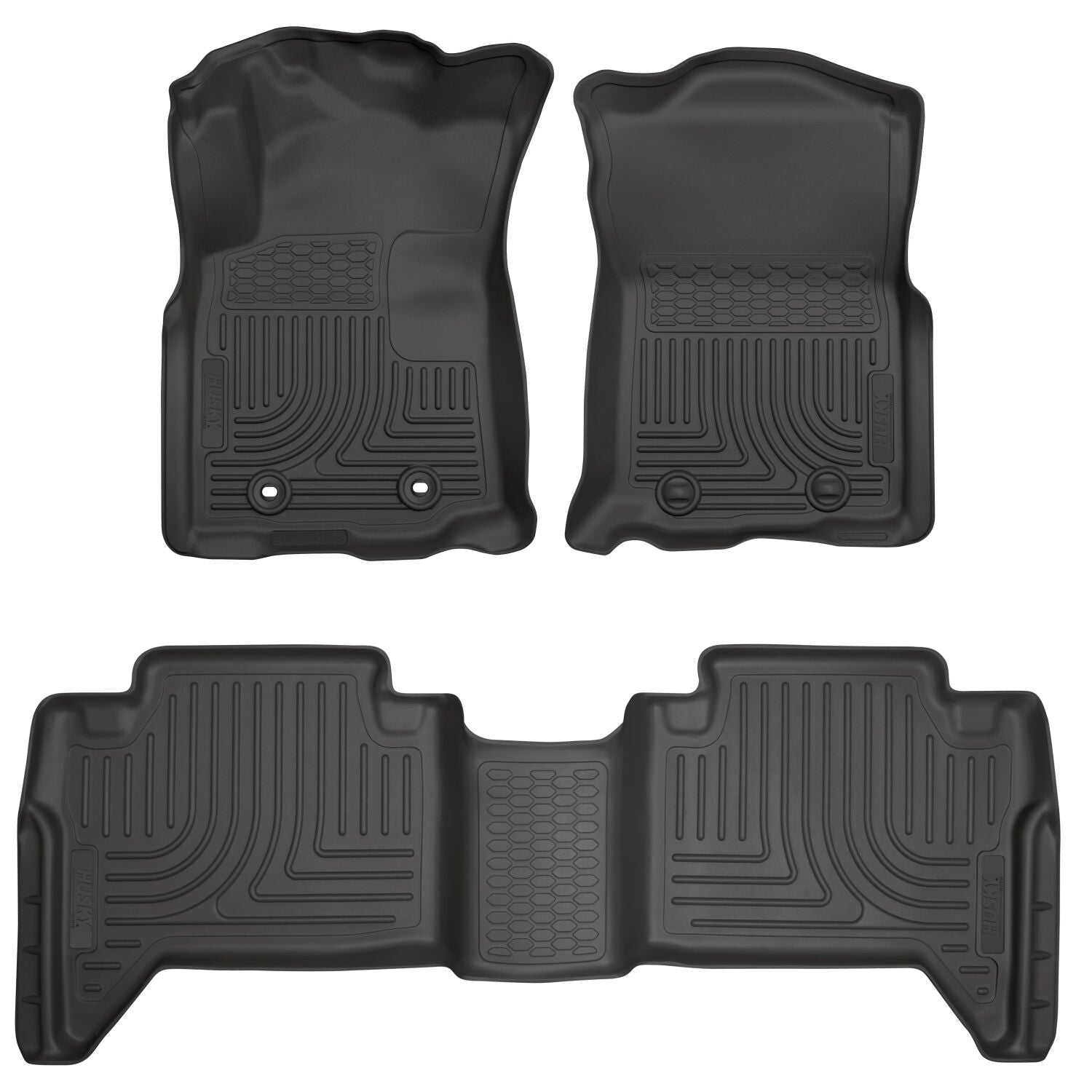 Weatherbeater Front & 2nd Seat Floor Liners For 2016-2017 Tacoma Husky Liners