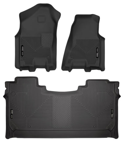 Weatherbeater Front & 2nd Seat Floor Liners For 2019-2024 RAM 1500 Husky Liners