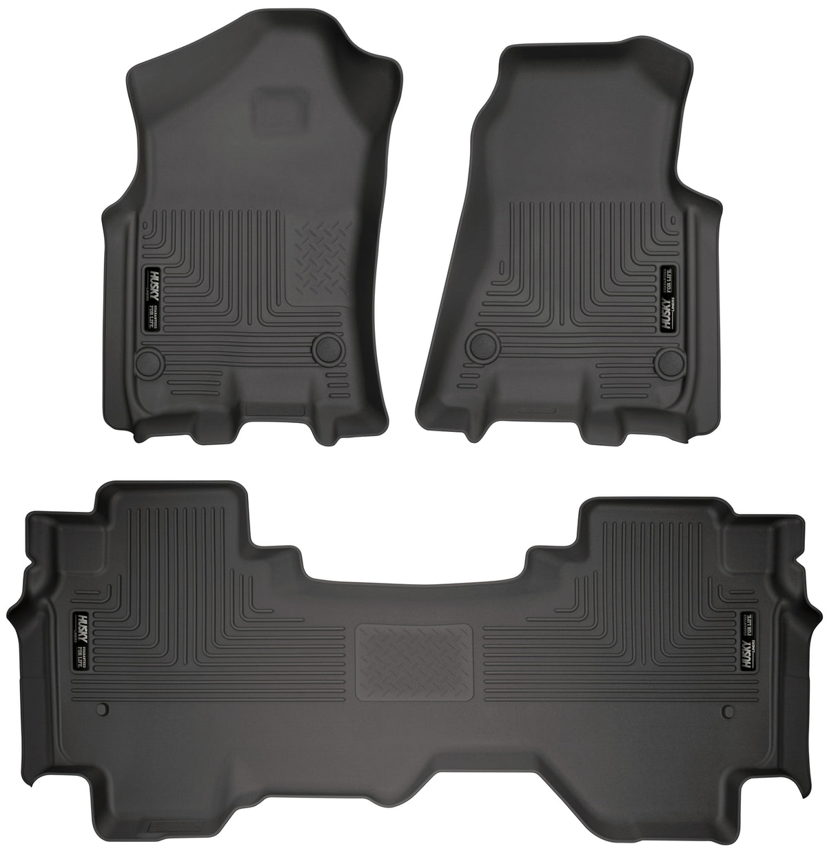 Weatherbeater Front & 2nd Seat Floor Liners For 2019-2024 RAM 1500 Husky Liners