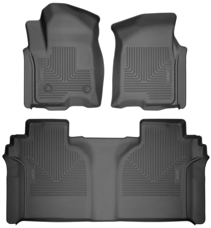 Weatherbeater Front & 2nd Seat Floor Liners For 2015-2024 F-150 Lightning Husky Liners