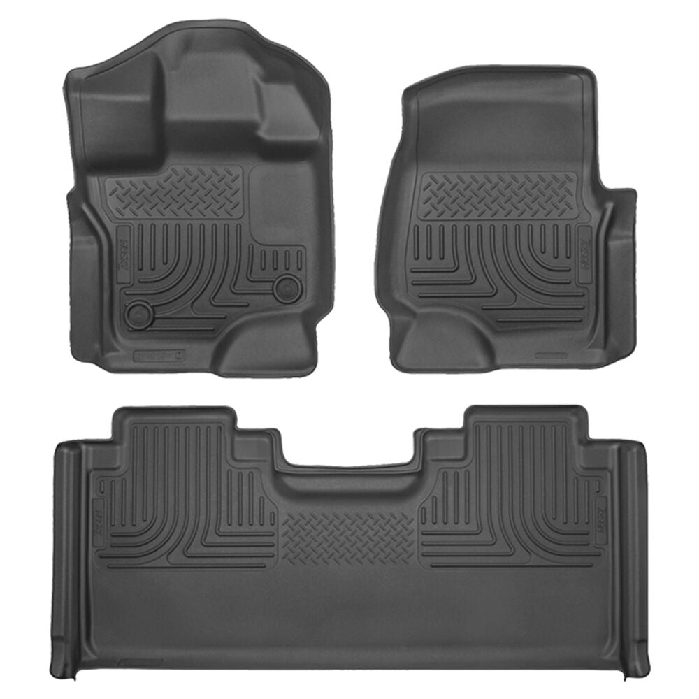 Weatherbeater Front & 2nd Seat Floor Liners For 2015-2025 F-150 Husky Liners