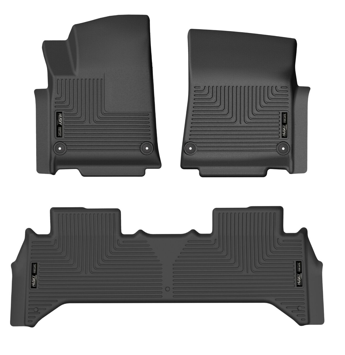Weatherbeater Front & 2nd Seat Floor Liners Black 22-24 Rivian R1T Husky Liners