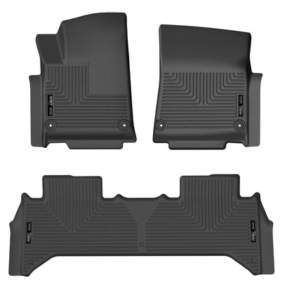 Weatherbeater Front & 2nd Seat Floor Liners Black 22-24 Rivian R1T Husky Liners