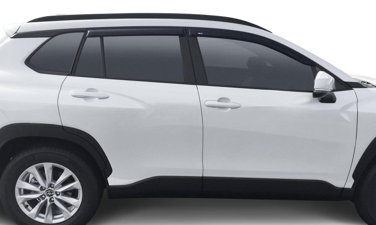 In-Channel Ventvisor Side Window for 2022-2025 Toyota Corolla Cross Smoke Outside Mount 4 Piece AVS