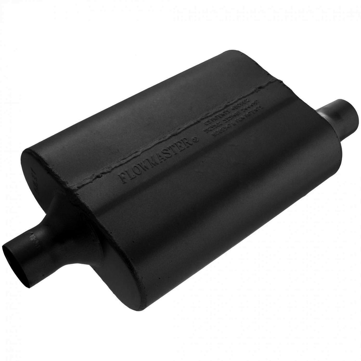 40 Series Delta Flow Chambered Muffler 40 Delta Flow 2.00 Center In 2.00 Offset Out Aggressive Sound Flowmaster