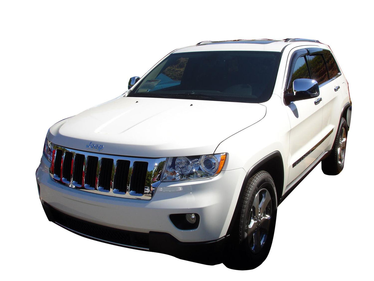 Ventvisor Deflector for 2011-2021 Jeep Grand Cherokee Laredo and More Smoke Outside Mount 4 Piece AVS