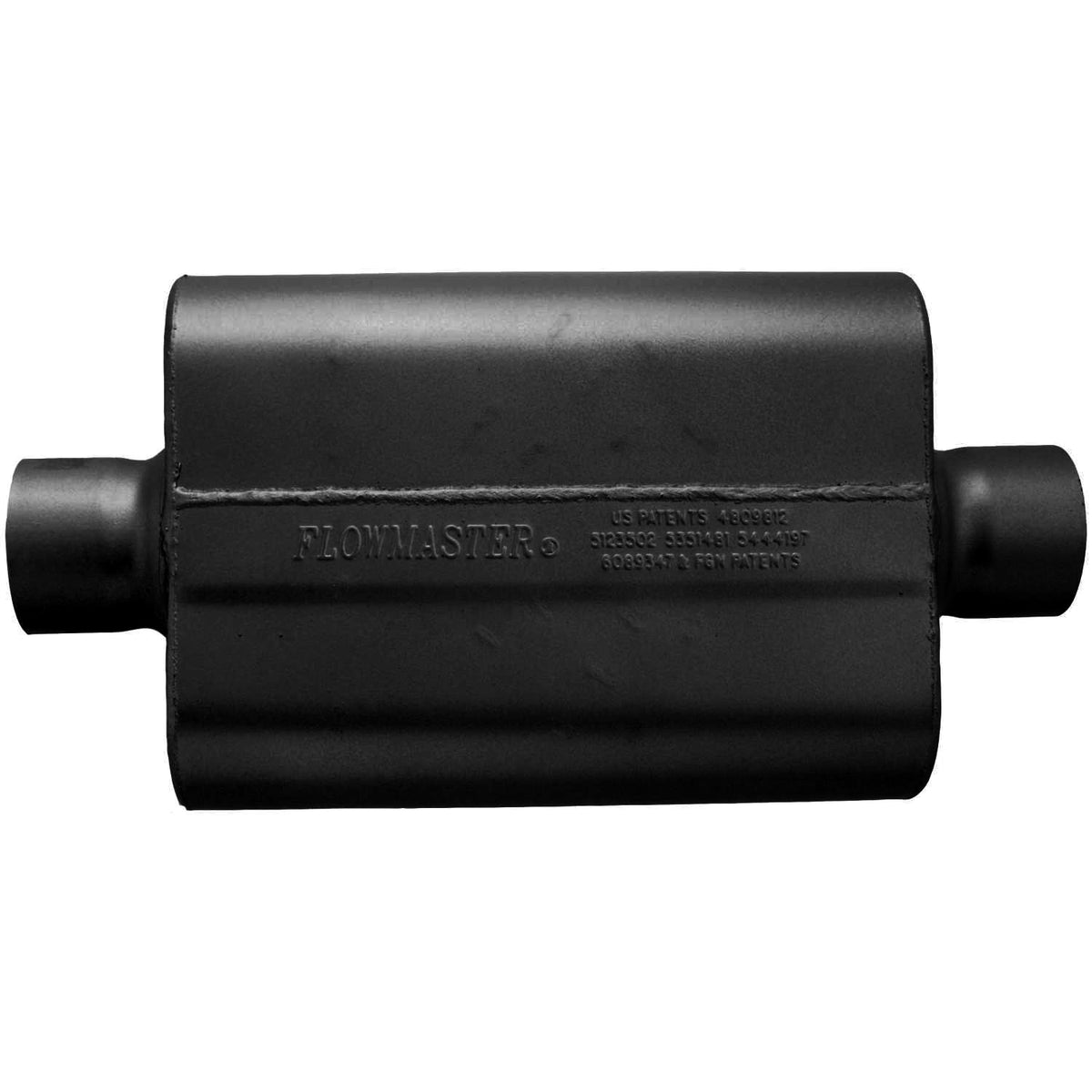 40 Series Delta Flow Chambered Muffler 40 Delta Flow 3.00 Center In 3.00 Center Out Aggressive Sound Flowmaster