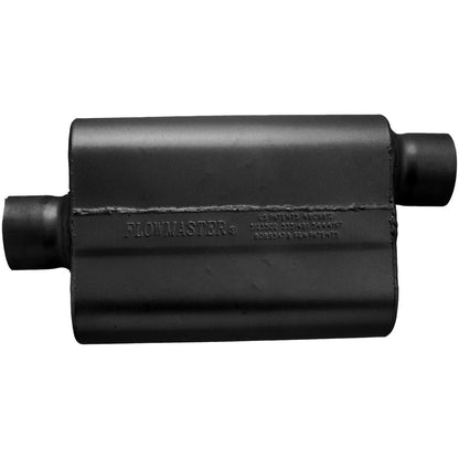 40 Series Delta Flow Chambered Muffler 40 Delta Flow 3.00 Center In 3.00 Offset Out Aggressive Sound Flowmaster