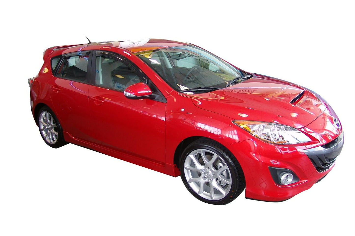 Ventvisor Deflector for 2010-2013 Mazda 3 and More Hatchback Smoke Outside Mount 4 Piece AVS