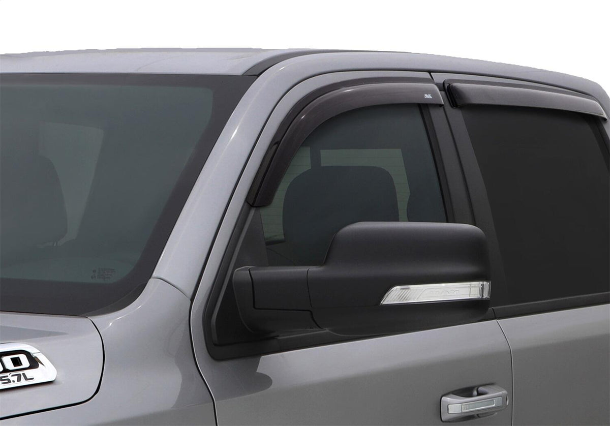 Ventvisor Deflector for 2019-2024 Ram 1500 Crew Cab Pickup Smoke Outside Mount 4 Piece AVS