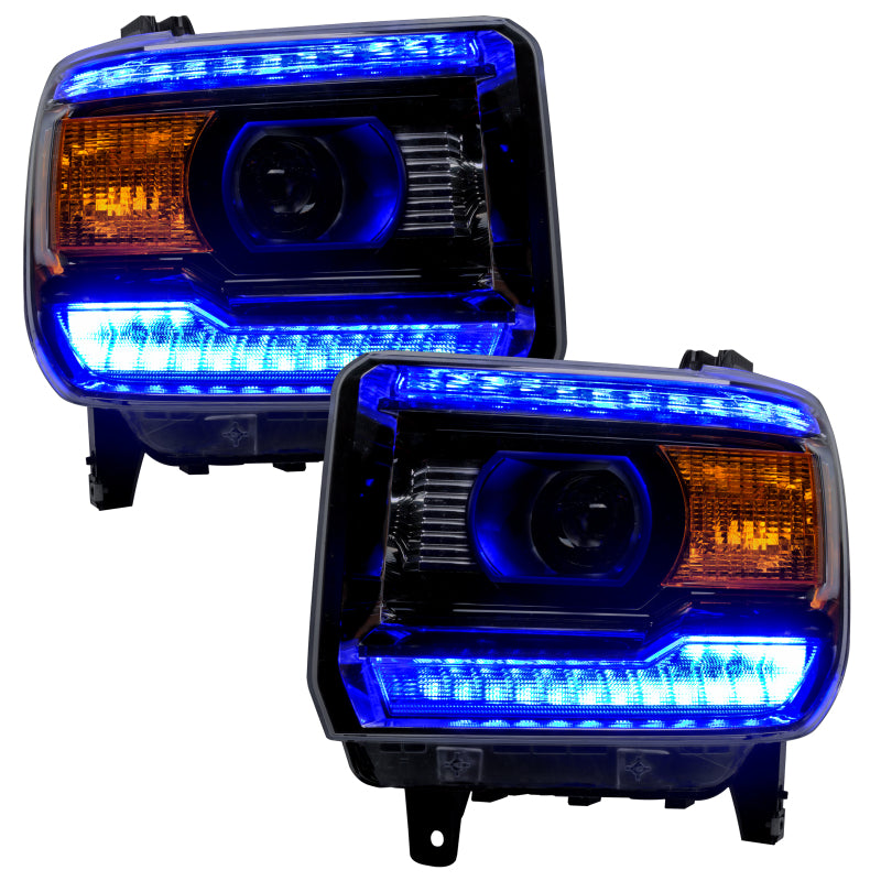Oracle 14-15 GMC Sierra Headlight DRL Upgrade Kit - ColorSHIFT w/o Controller