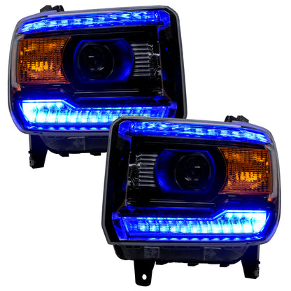 Oracle 14-15 GMC Sierra Headlight DRL Upgrade Kit - ColorSHIFT w/o Controller