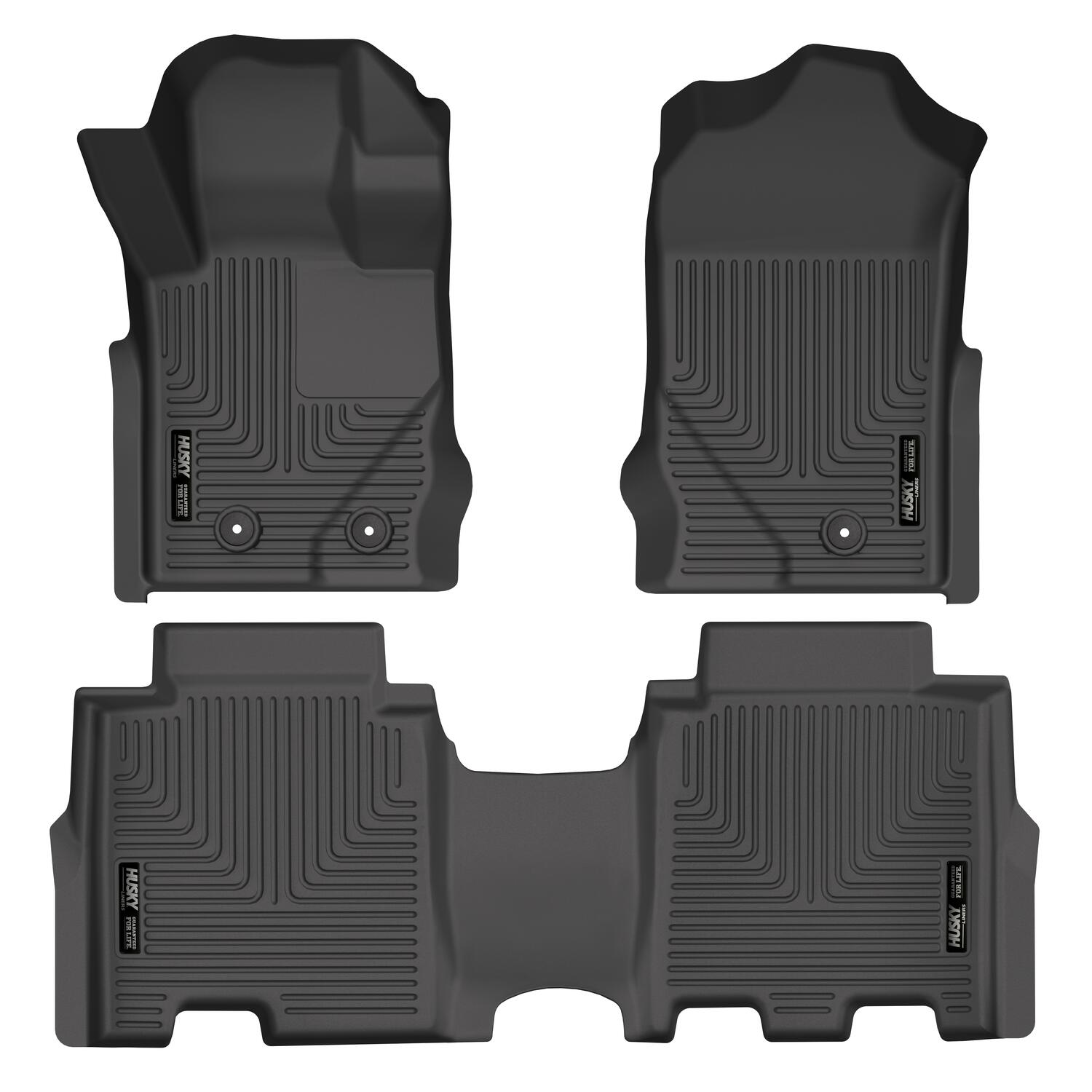 Weatherbeater Front & 2nd Seat Floor Liners For 2021-2025 Bronco Husky Liners