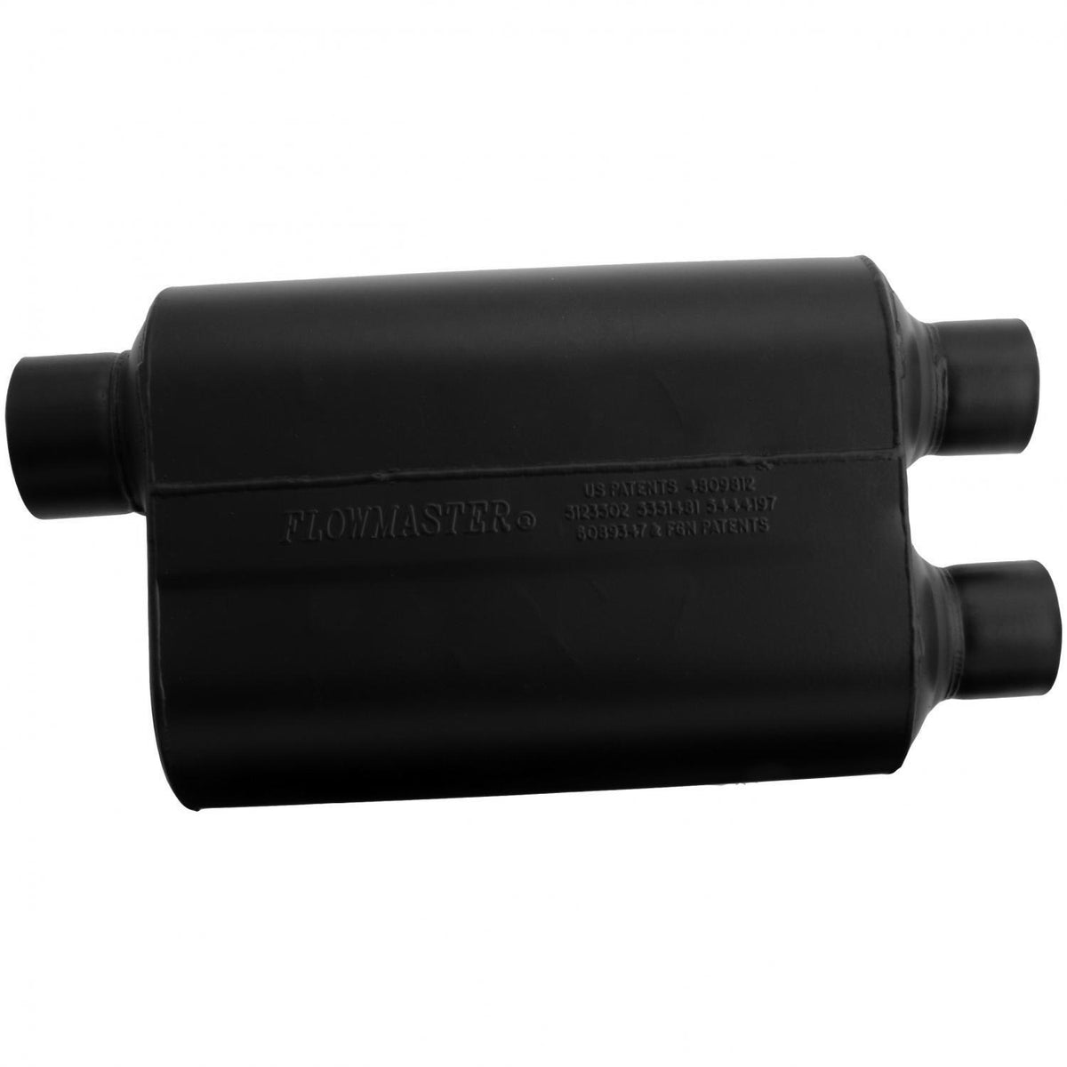 Super 40 Series Chambered Muffler Super 40 3.00 Offset In 2.50 Dual Out Aggressive Sound Flowmaster