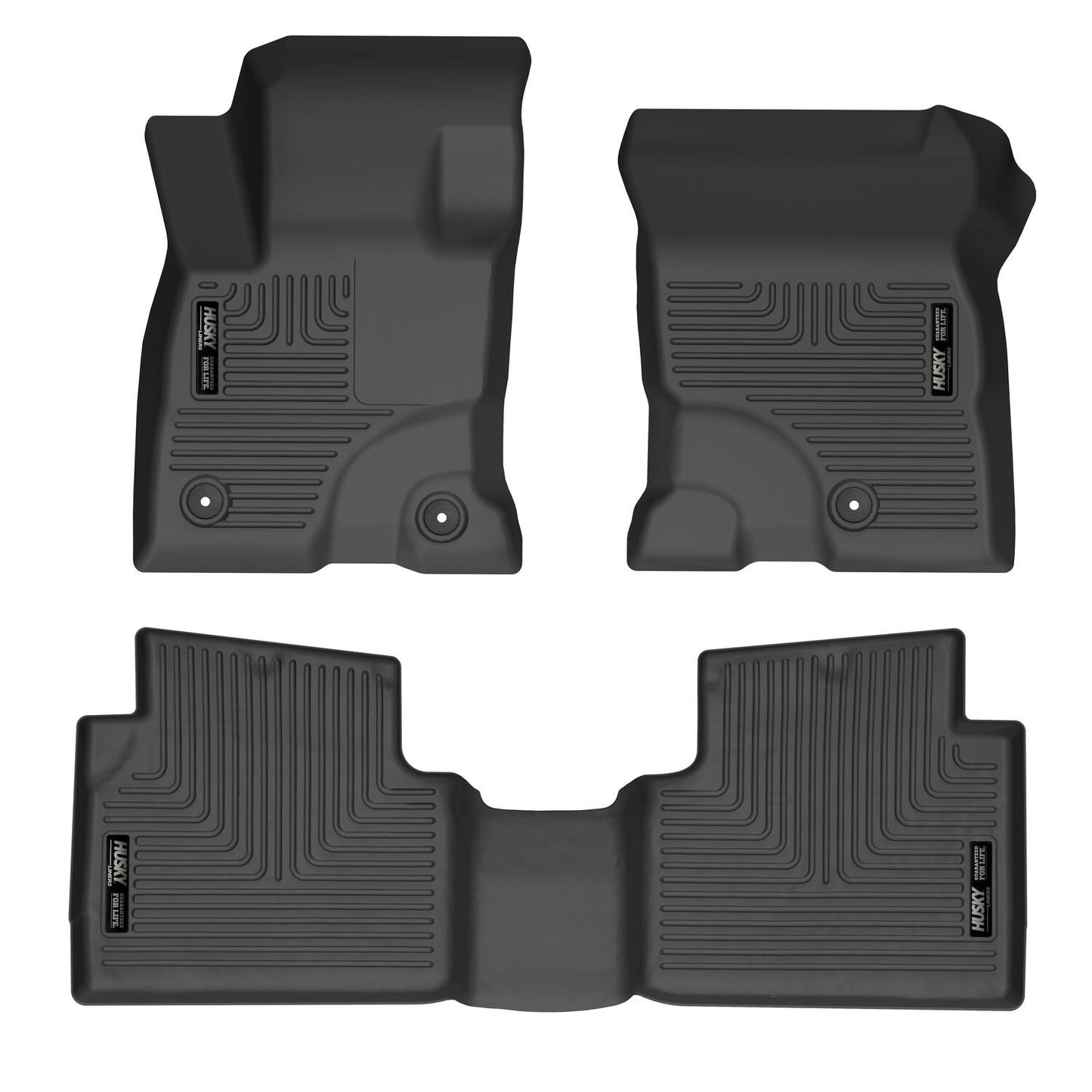 Weatherbeater Front & 2nd Seat Floor Liners Combo Set Black Husky Liners