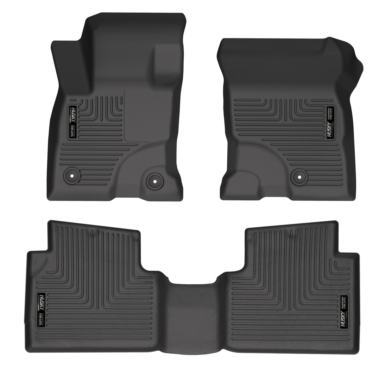 Weatherbeater Front & 2nd Seat Floor Liners Combo Set Black Husky Liners