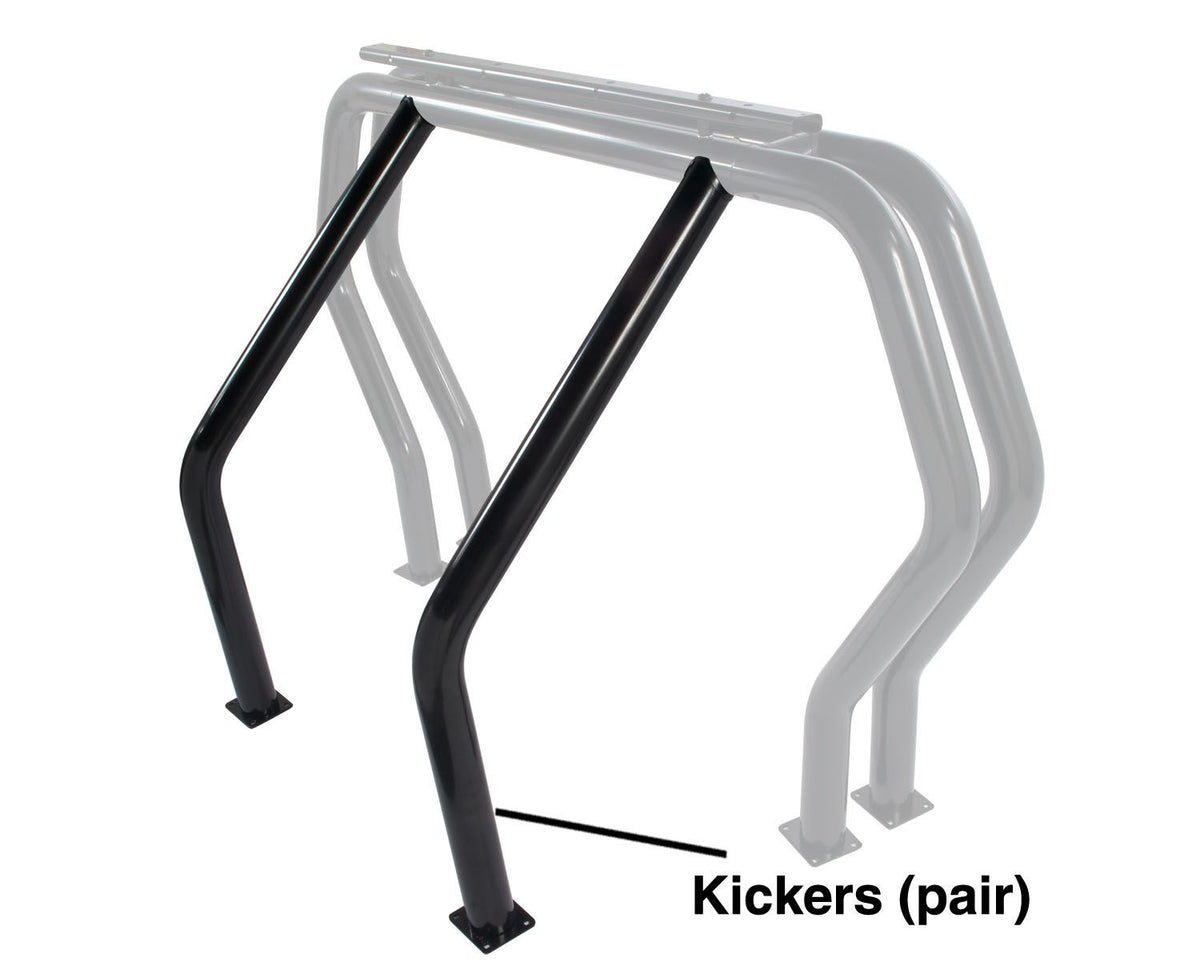 Bed Bar Component Pair of Kickers (Between Wheel Wells) Black Powdercoat 1975-1983 Ford F-100 1975-1986 Chevrolet C10/C20/C30  Go Rhino