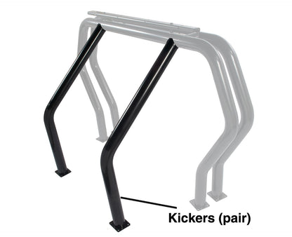Bed Bar Component Pair of Kickers (Between Wheel Wells) Black Powdercoat 1975-1983 Ford F-100 1975-1986 Chevrolet C10/C20/C30  Go Rhino