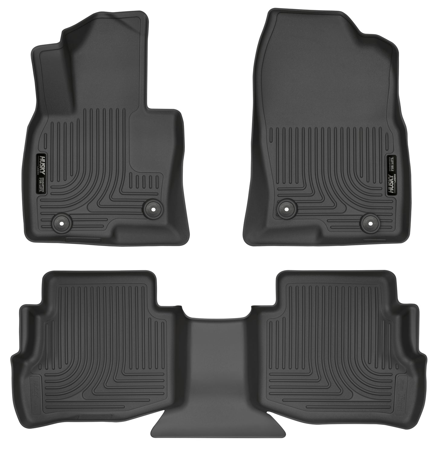 Weatherbeater Front & 2nd Seat Floor Liners For 2016-2023 CX-9 Husky Liners