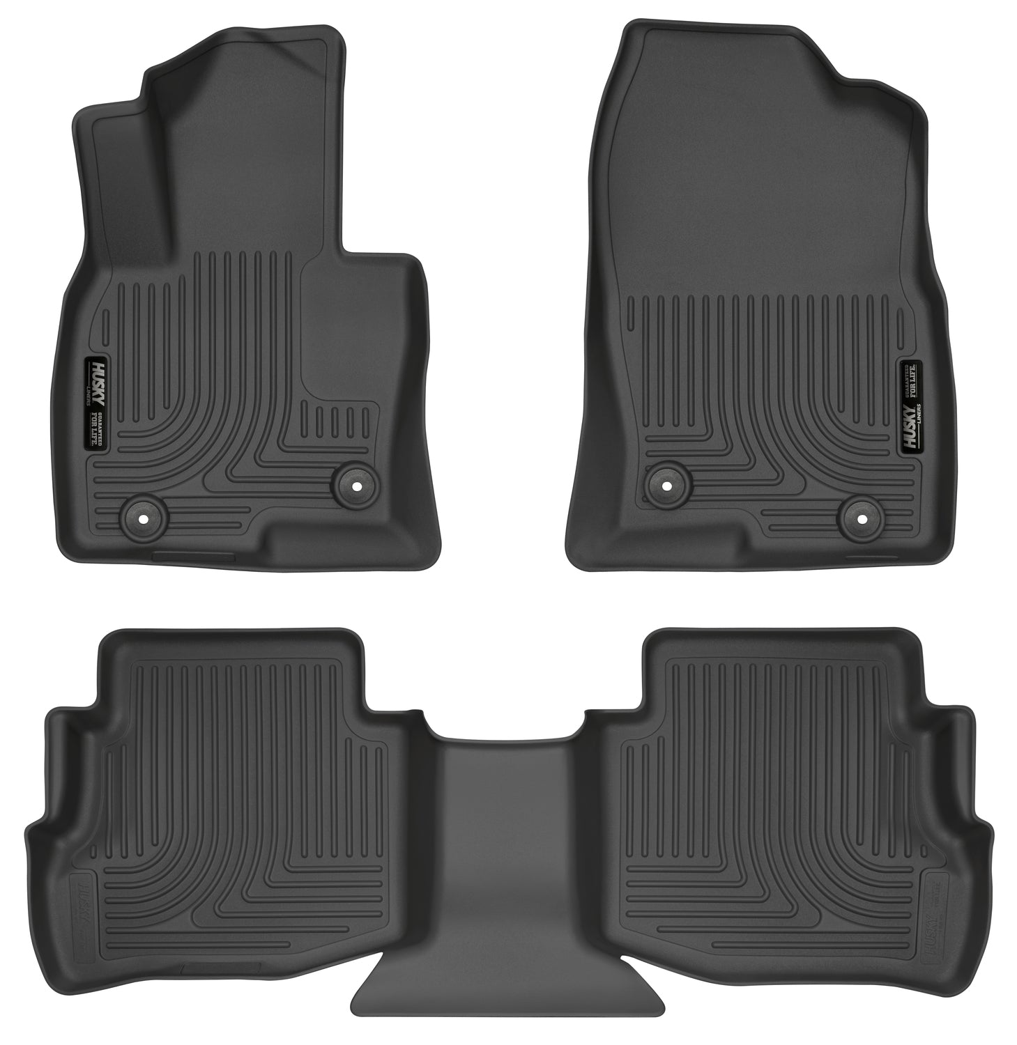 Weatherbeater Front & 2nd Seat Floor Liners For 2016-2023 CX-9 Husky Liners