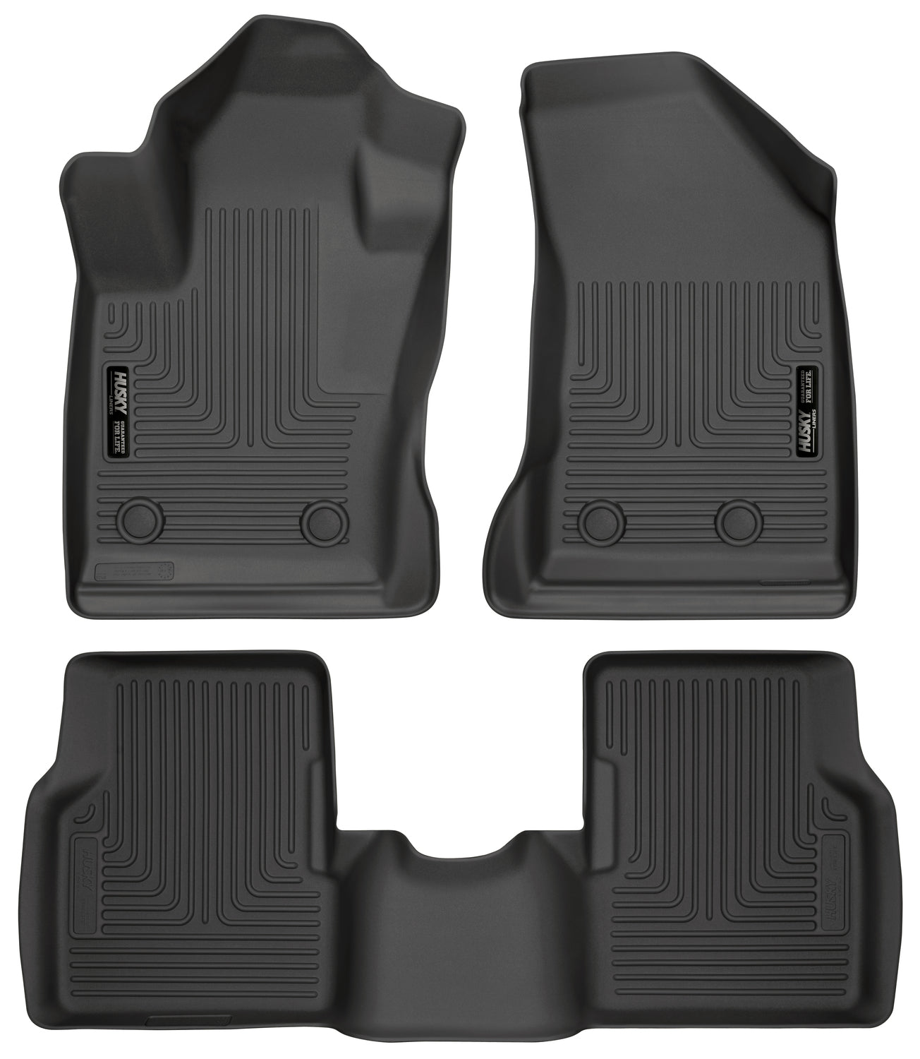 Weatherbeater Front & 2nd Seat Floor Liners For 2017-2025 Jeep Compass Husky Liners