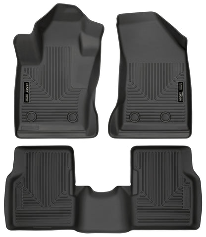 Weatherbeater Front & 2nd Seat Floor Liners For 2017-2025 Jeep Compass Husky Liners