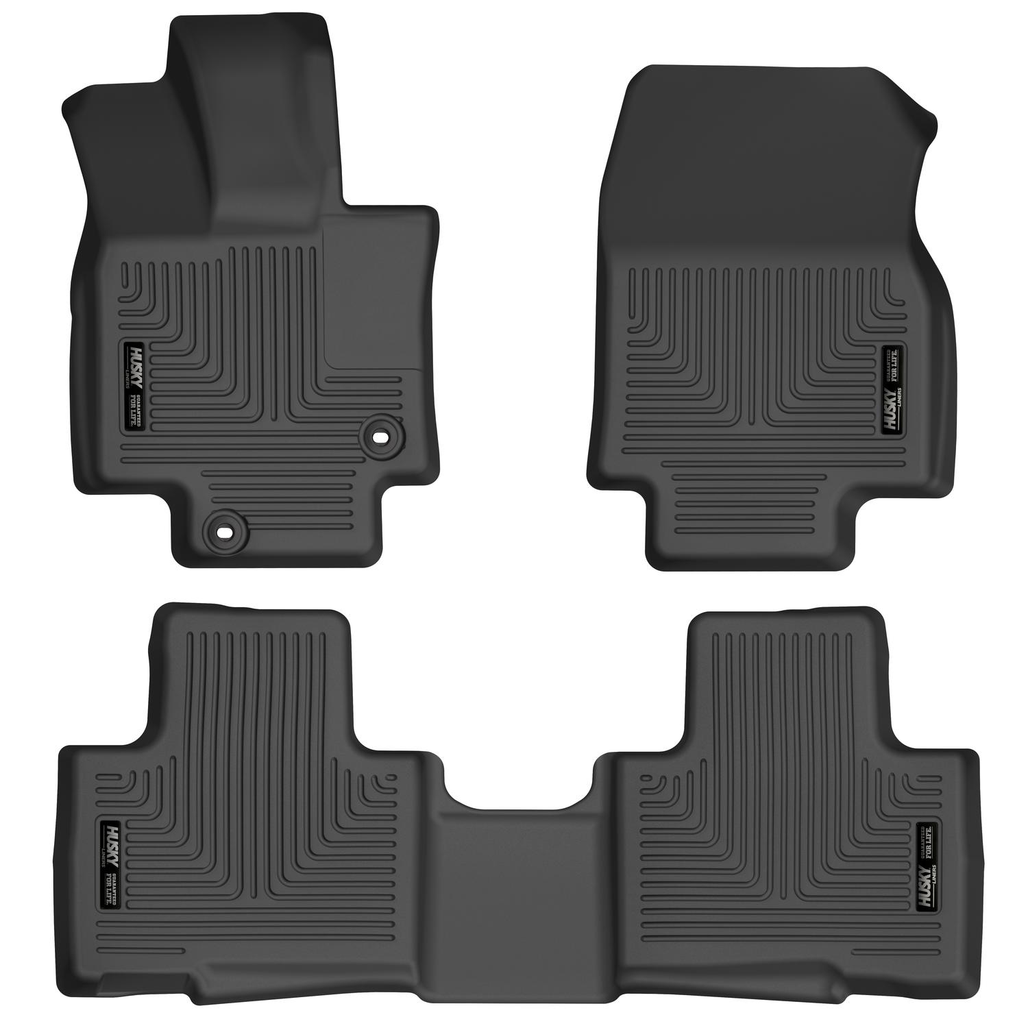 Weatherbeater Front & 2nd Seat Floor Liners For 2020-2025 Highlander Husky Liners