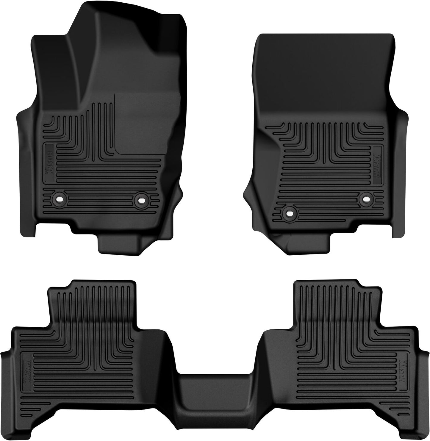 Weatherbeater Front & 2nd Seat Floor Liners For 2024-2025 GX550, Land Cruiser Models with Cool Box Console Husky Liners