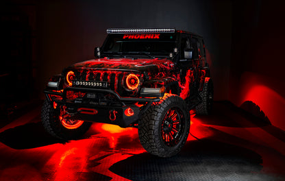 Oracle Jeep Wrangler JK/JL/JT High Performance W LED Fog Lights - Red