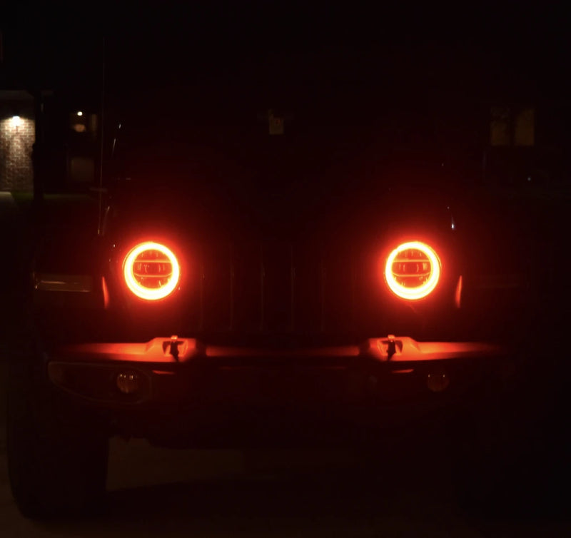 Oracle Jeep Wrangler JL/Gladiator JT LED Surface Mount Headlight Halo Kit - Amber