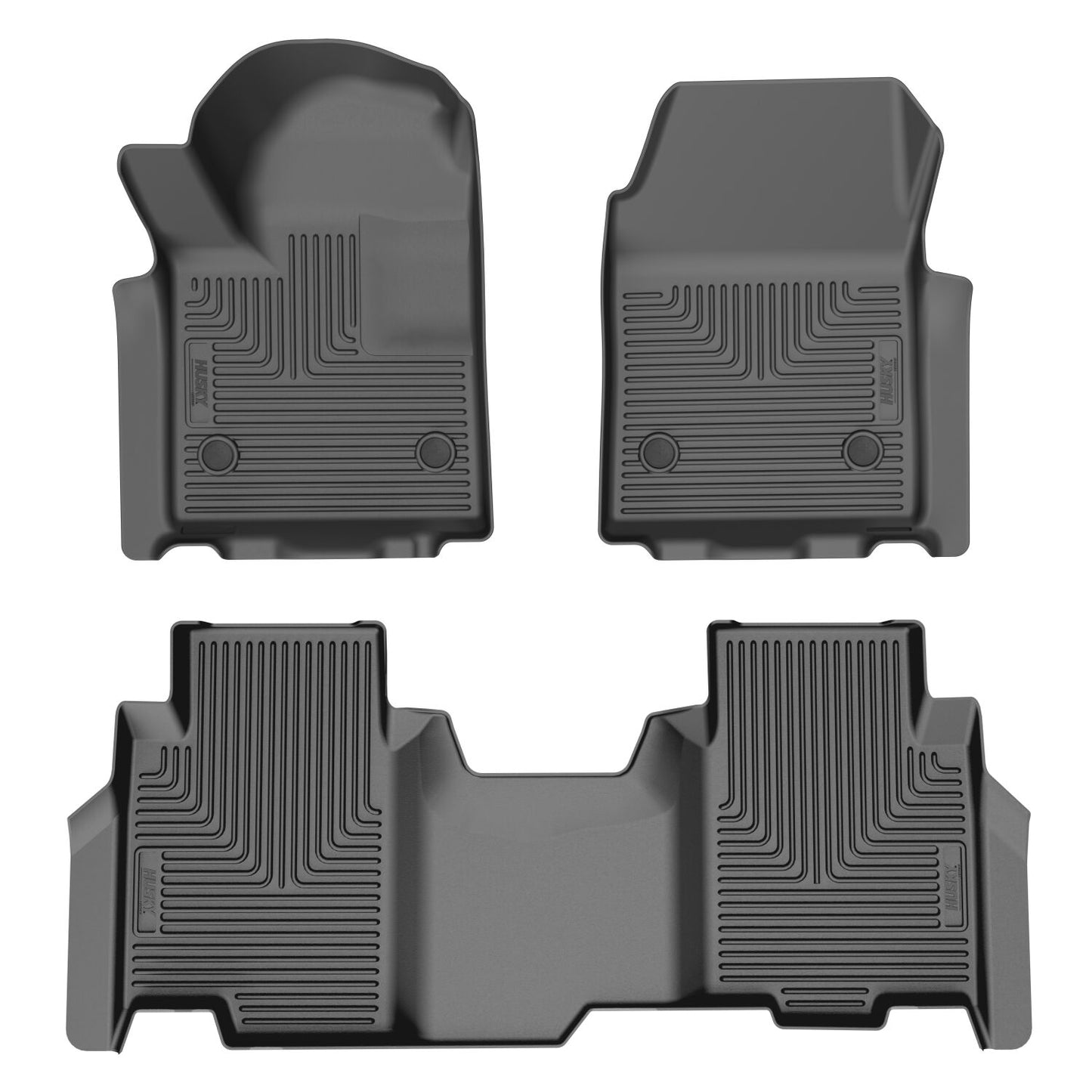 Weatherbeater Front & 2nd Seat Floor Liners For 2024-2025 Silverado/Sierra EV Husky Liners