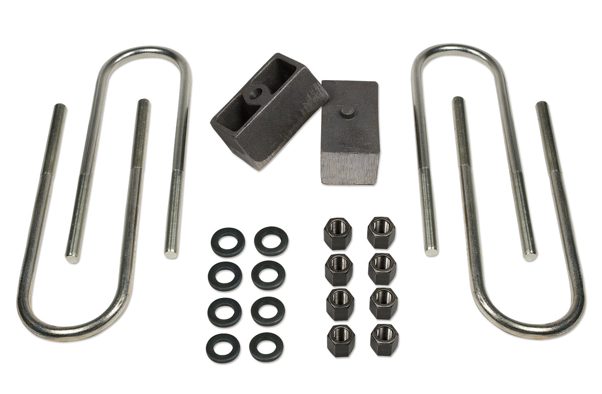 2 Inch Rear Block & U-Bolt Kit 73-87 Chevy Truck/GMC Truck/73-91 Suburban/Tahoe/Jimmy 1/2 Ton 4WD Tuff Country